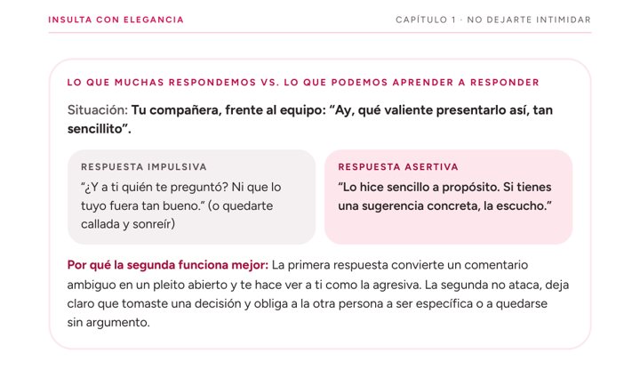 Página: respuesta impulsiva contra respuesta asertiva