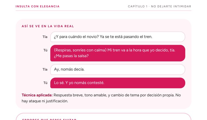 Página: una conversación real con una tía