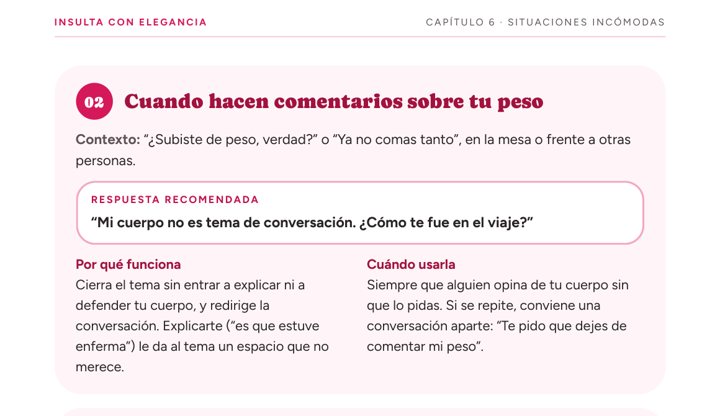 Página: cuando hacen comentarios sobre tu peso