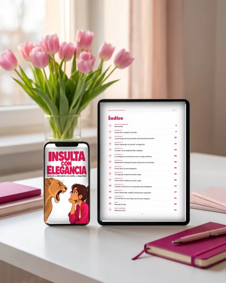 El cuaderno en el celular y su índice en una tablet