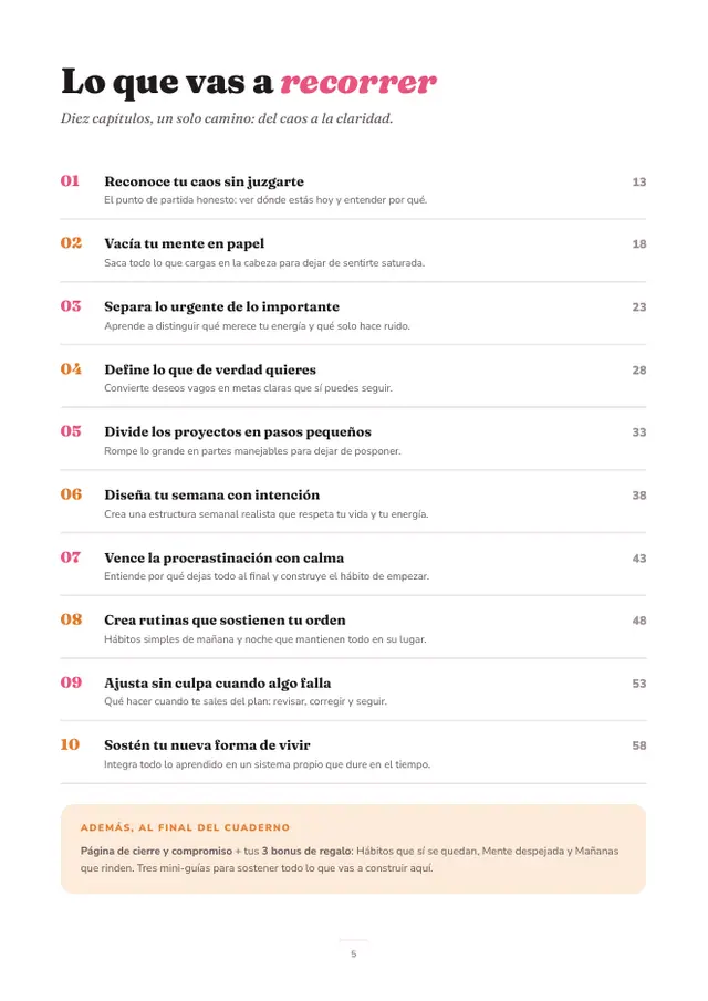 Página 5 de Deja de ser Desorganizada