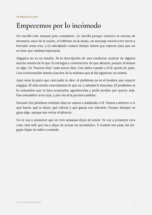 Página 3 de Manual para dejar de ser migajera en 21 días
